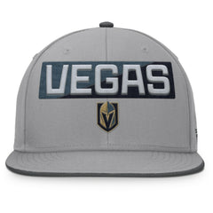 NHL Gray Vegas Golden Knights Fanatics Fundamentals Duo Split Logo Snapback Hat