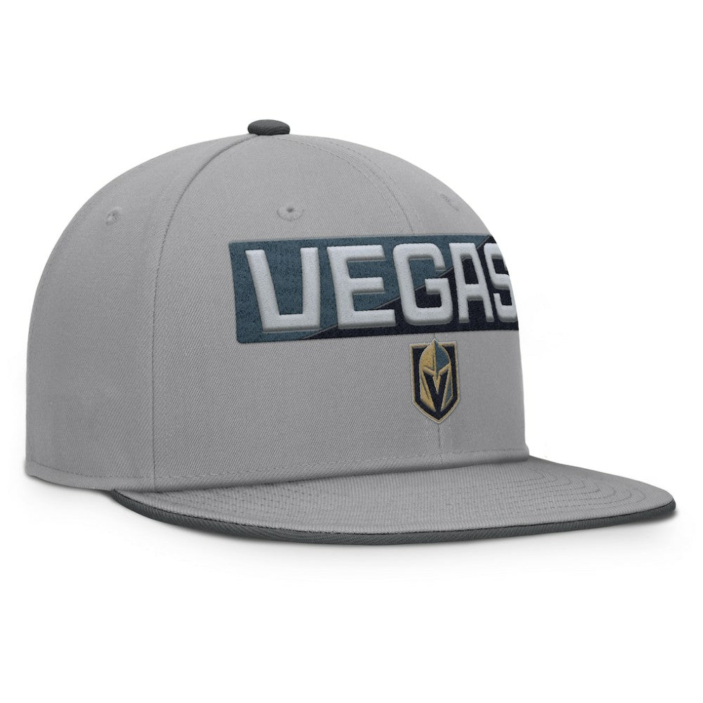 NHL Gray Vegas Golden Knights Fanatics Fundamentals Duo Split Logo Snapback Hat