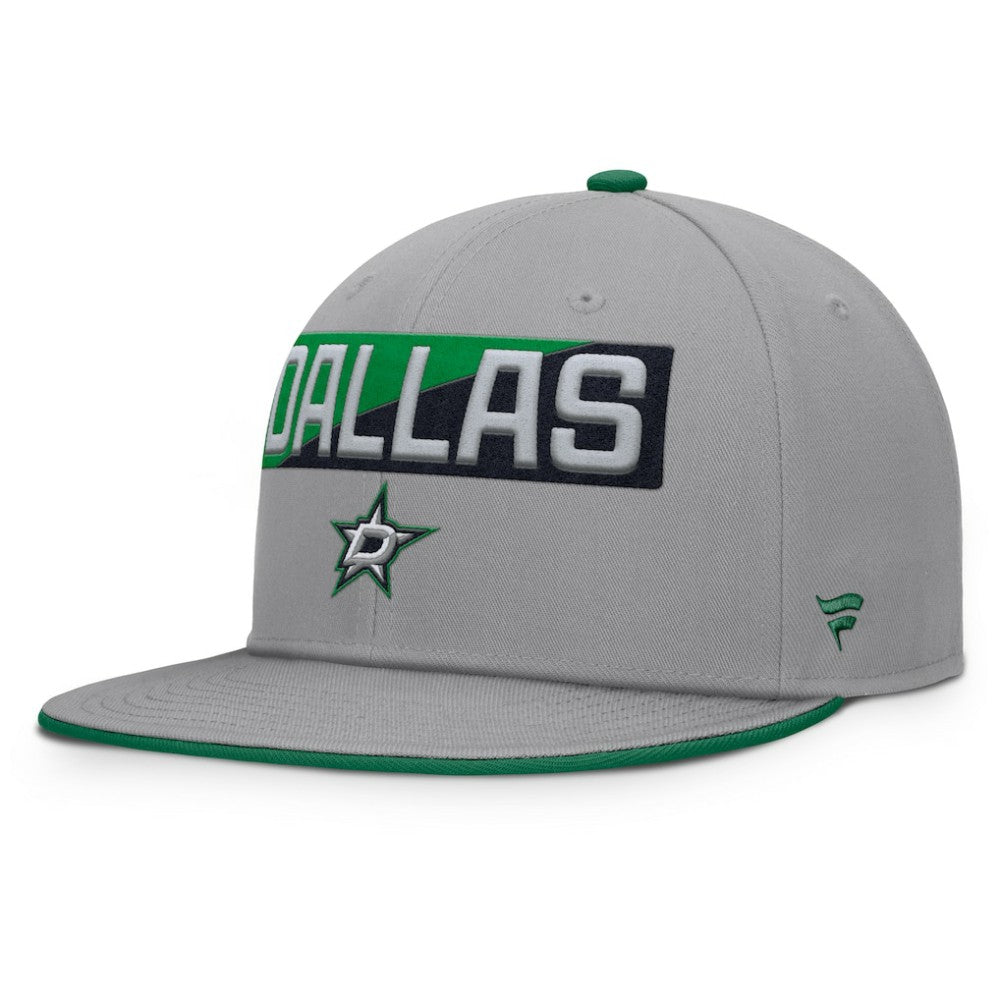 NHL Gray Dallas Stars Fanatics Fundamentals Duo Split Logo Snapback Hat