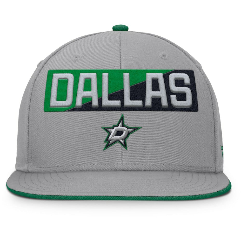 NHL Gray Dallas Stars Fanatics Fundamentals Duo Split Logo Snapback Hat