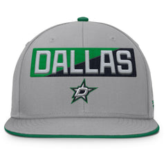 NHL Gray Dallas Stars Fanatics Fundamentals Duo Split Logo Snapback Hat