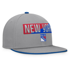 NHL Gray New York Rangers Fanatics Fundamentals Duo Split Logo Snapback Hat