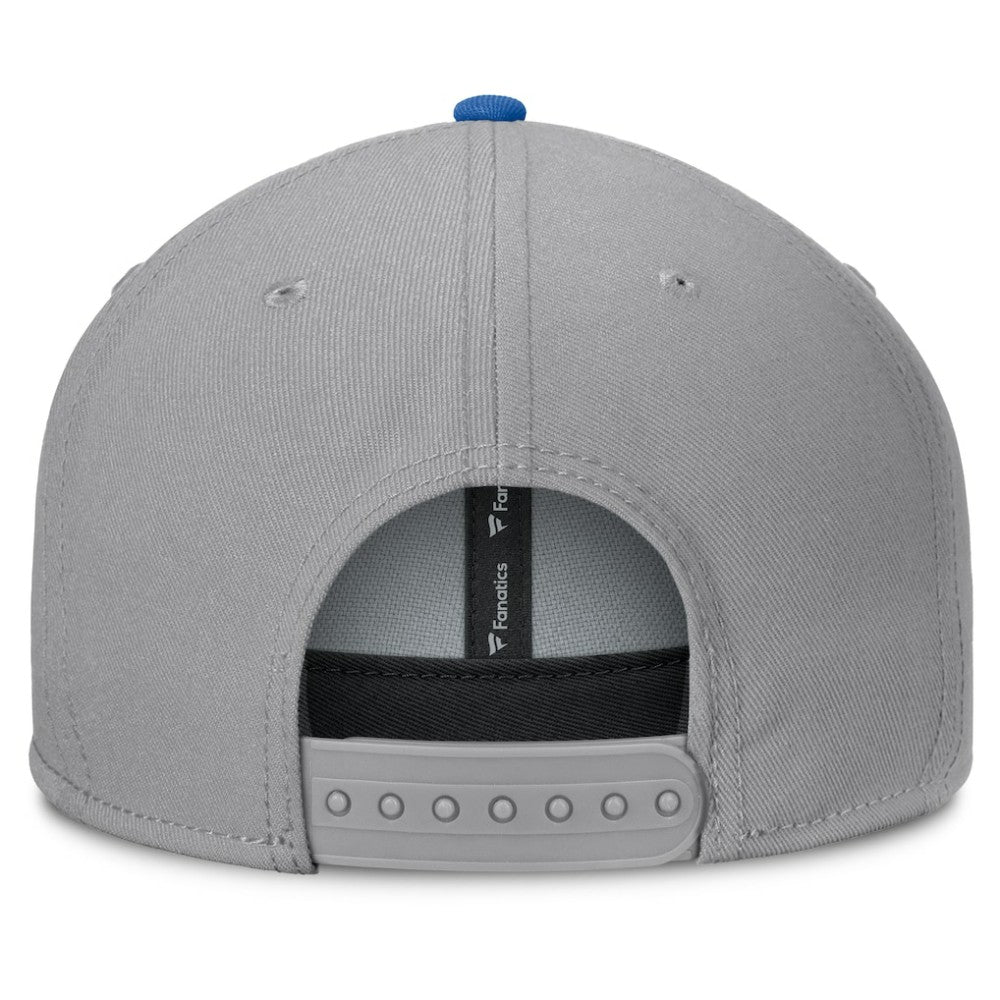 NHL Gray New York Rangers Fanatics Fundamentals Duo Split Logo Snapback Hat