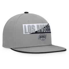 NHL Gray Los Angeles Kings Fanatics Fundamentals Duo Split Logo Snapback Hat