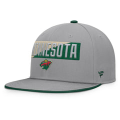 NHL Gray Minnesota Wild Fanatics Fundamentals Duo Split Logo Snapback Hat
