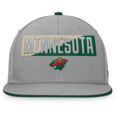 NHL Gray Minnesota Wild Fanatics Fundamentals Duo Split Logo Snapback Hat