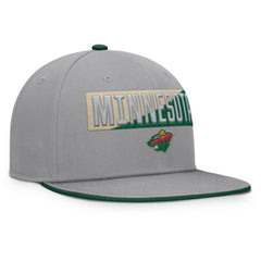 NHL Gray Minnesota Wild Fanatics Fundamentals Duo Split Logo Snapback Hat