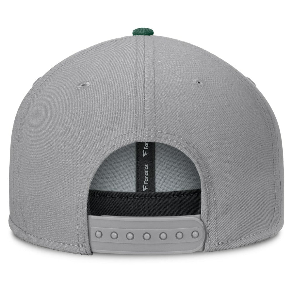 NHL Gray Minnesota Wild Fanatics Fundamentals Duo Split Logo Snapback Hat