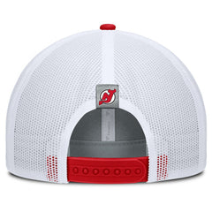 NHL Gray/Red New Jersey Devils Fanatics Fundamental Adapt Trucker Adjustable Hat