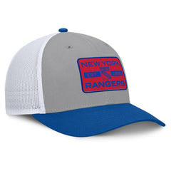 NHL Gray/Blue New York Rangers Fanatics Fundamental Adapt Trucker Adjustable Hat