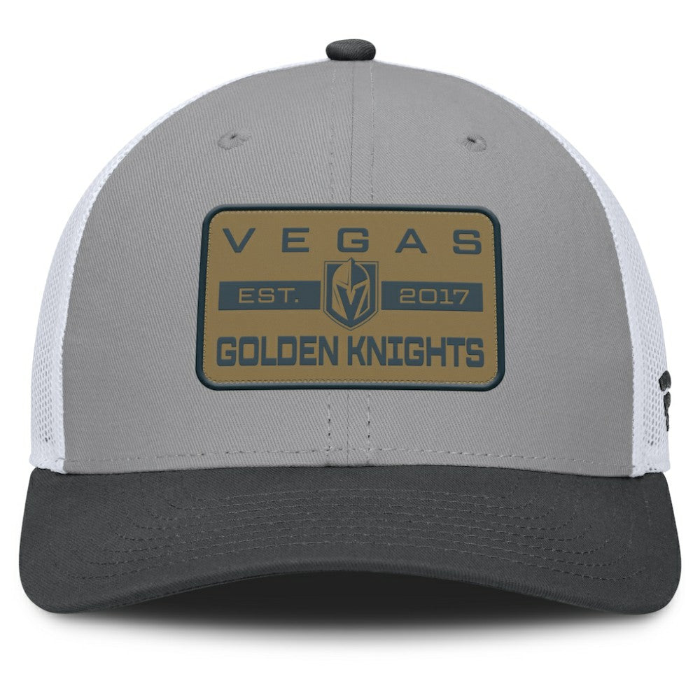 NHL Gray/Charcoal Vegas Golden Knights Fanatics Fundamental Adapt Trucker Adjustable Hat