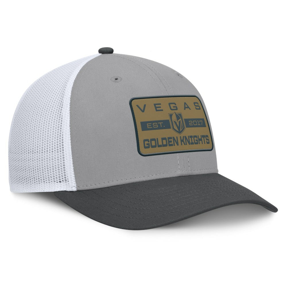 NHL Gray/Charcoal Vegas Golden Knights Fanatics Fundamental Adapt Trucker Adjustable Hat