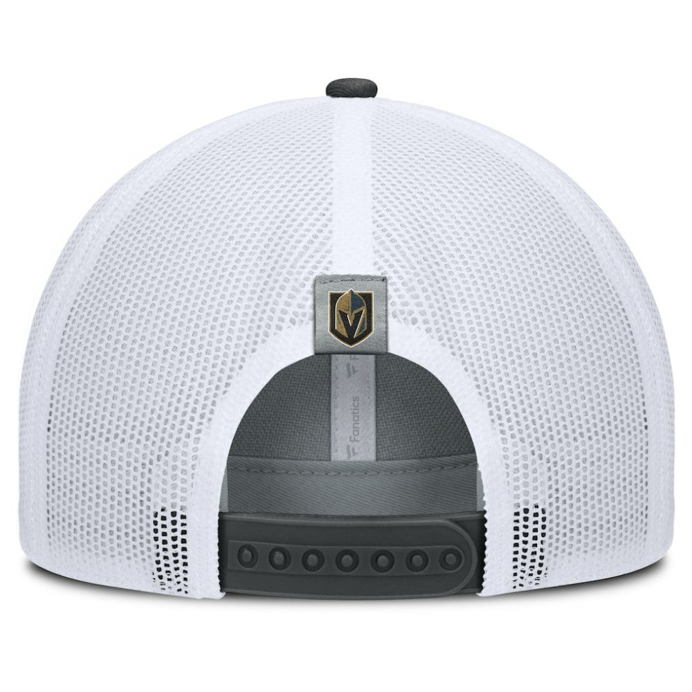 NHL Gray/Charcoal Vegas Golden Knights Fanatics Fundamental Adapt Trucker Adjustable Hat