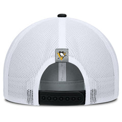 NHL Gray/Black Pittsburgh Penguins Fanatics Fundamental Adapt Trucker Adjustable Hat