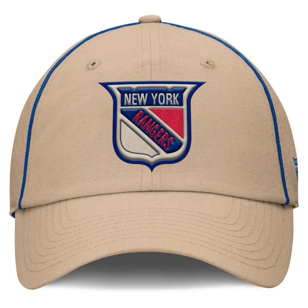 NHL Tan New York Rangers Fanatics Heritage Setoff Adjustable Hat