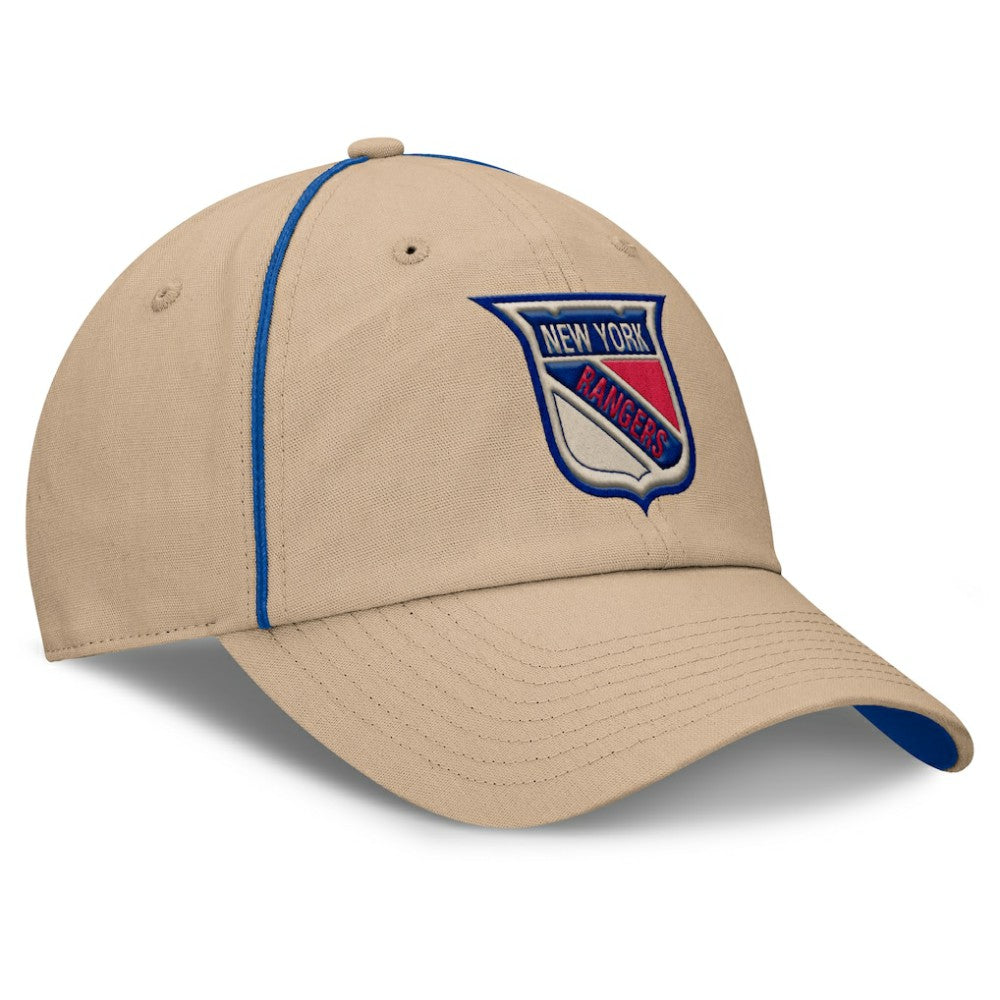 NHL Tan New York Rangers Fanatics Heritage Setoff Adjustable Hat