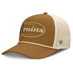 NHL Brown/Cream Boston Bruins Fanatics Heritage Fetch A-Frame Trucker Adjustable Hat