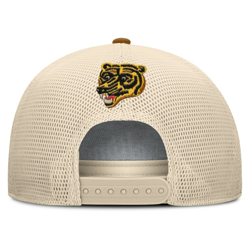 NHL Brown/Cream Boston Bruins Fanatics Heritage Fetch A-Frame Trucker Adjustable Hat