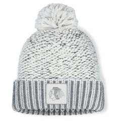 NHL White/Gray Chicago Blackhawks Fanatics Women's Fundamental Mist Cuffed Knit Hat with Pom