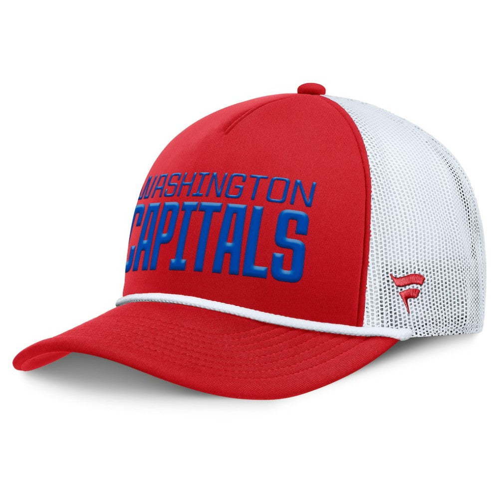 NHL Red/White Washington Capitals Fanatics Heritage Dutch A-Frame Trucker Adjustable Hat