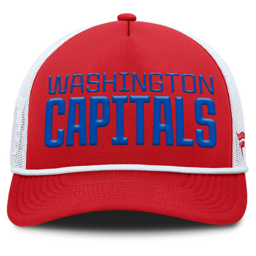 NHL Red/White Washington Capitals Fanatics Heritage Dutch A-Frame Trucker Adjustable Hat
