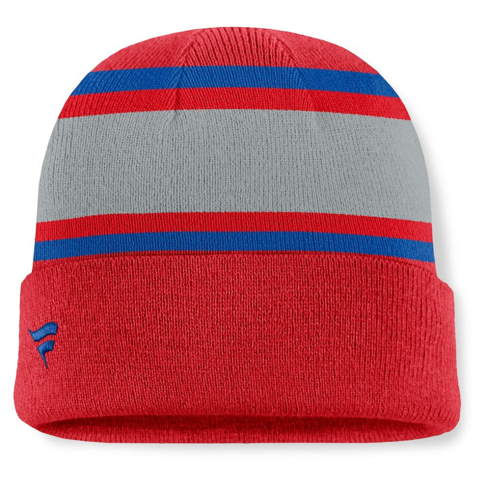 NHL Red Washington Capitals Fanatics Heritage Varsity Cuffed Knit Hat