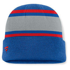 NHL Blue New York Rangers Fanatics Heritage Varsity Cuffed Knit Hat