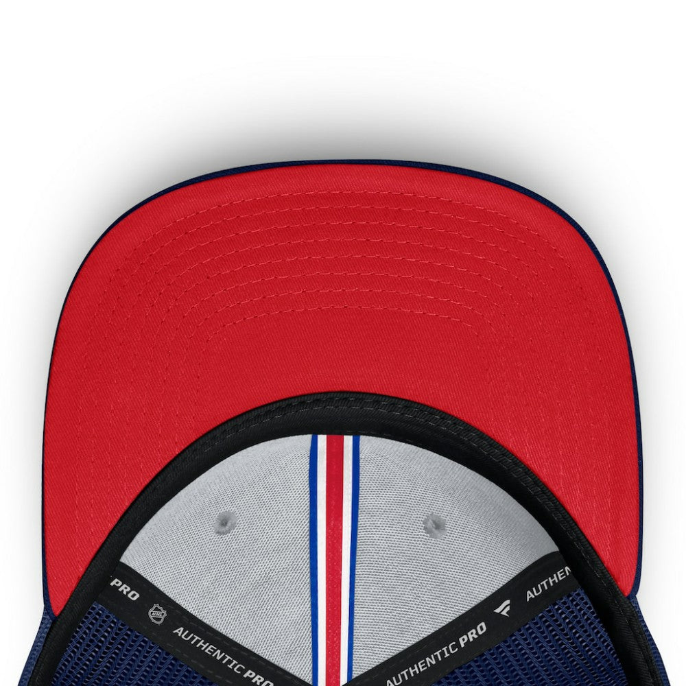 NHL Navy New York Rangers Fanatics Authentic Pro Home Ice Trucker Adjustable Hat