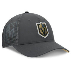 NHL Charcoal Vegas Golden Knights Fanatics Authentic Pro Home Ice Trucker Adjustable Hat