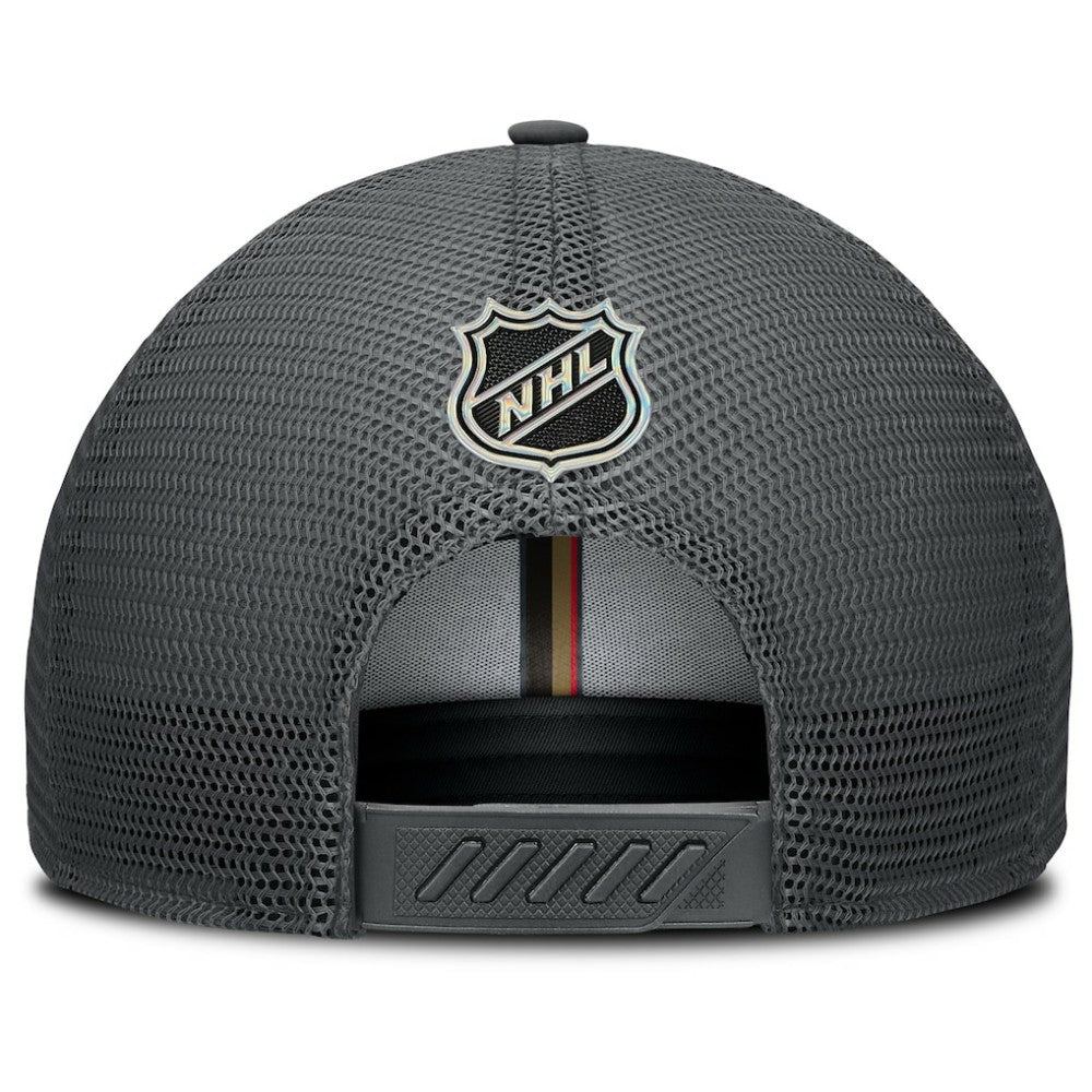 NHL Charcoal Vegas Golden Knights Fanatics Authentic Pro Home Ice Trucker Adjustable Hat