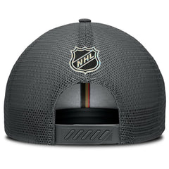 NHL Charcoal Vegas Golden Knights Fanatics Authentic Pro Home Ice Trucker Adjustable Hat