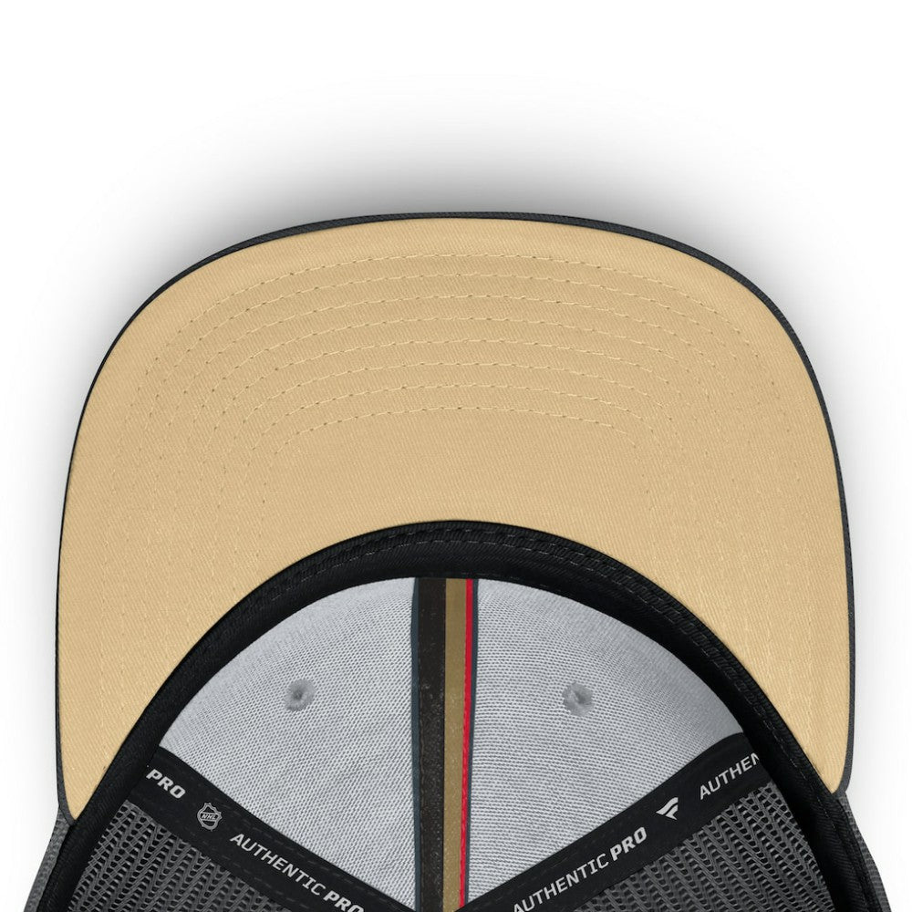NHL Charcoal Vegas Golden Knights Fanatics Authentic Pro Home Ice Trucker Adjustable Hat