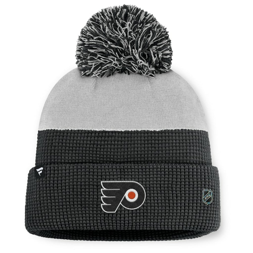 NHL Black/Gray Philadelphia Flyers Fanatics Authentic Pro Home Ice Cuffed Knit Hat with Pom