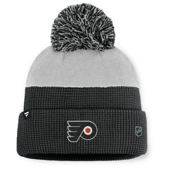 NHL Black/Gray Philadelphia Flyers Fanatics Authentic Pro Home Ice Cuffed Knit Hat with Pom