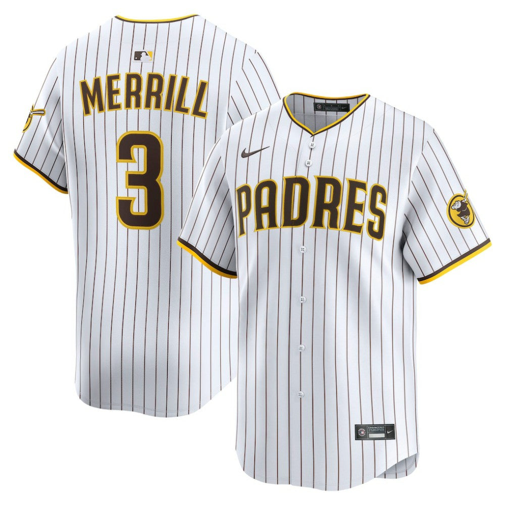 MLB Jackson Merrill San Diego Padres Nike Home Limited Player Jersey