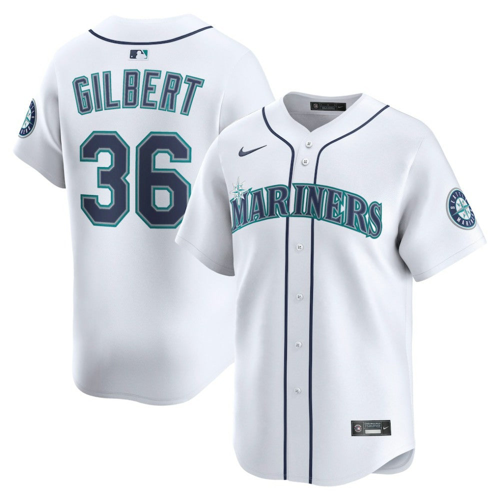 MLB Logan Gilbert Seattle Mariners Nike Home Limited Player Jersey