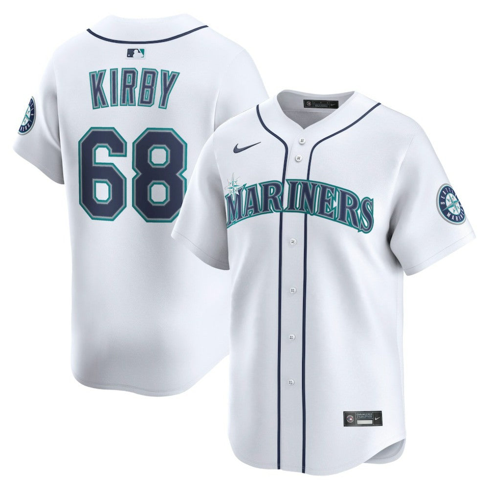 MLB George Kirby Seattle Mariners Nike Home Limited Player Jersey