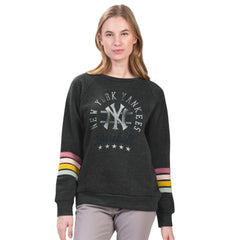 MLB New York Yankees G-III 4Her by Carl Banks Women's Allana Stripe Pullover Sweatshirt