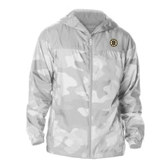 NHL Gray Boston Bruins Columbia Camo Flash Challenger Omni-Shade Full-Zip Hoodie Windbreaker