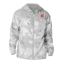 NHL Gray Calgary Flames Columbia Camo Flash Challenger Omni-Shade Full-Zip Hoodie Windbreaker