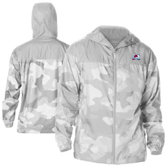 NHL Gray Colorado Avalanche Columbia Camo Flash Challenger Omni-Shade Full-Zip Hoodie Windbreaker