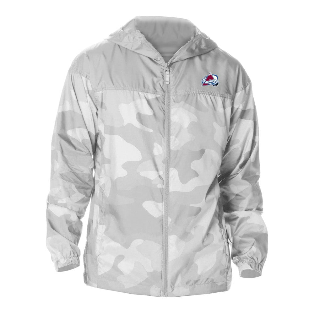 NHL Gray Colorado Avalanche Columbia Camo Flash Challenger Omni-Shade Full-Zip Hoodie Windbreaker