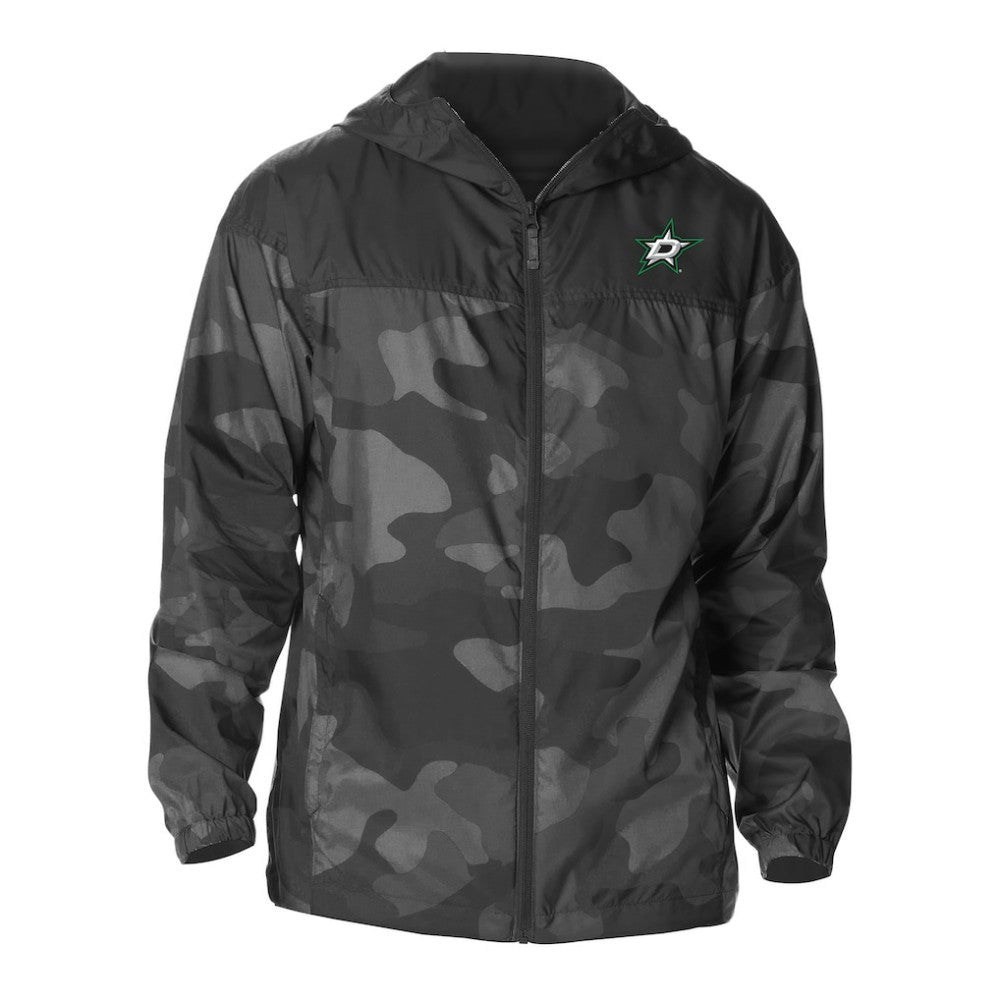 NHL Black Dallas Stars Columbia Camo Flash Challenger Omni-Shade Full-Zip Hoodie Windbreaker