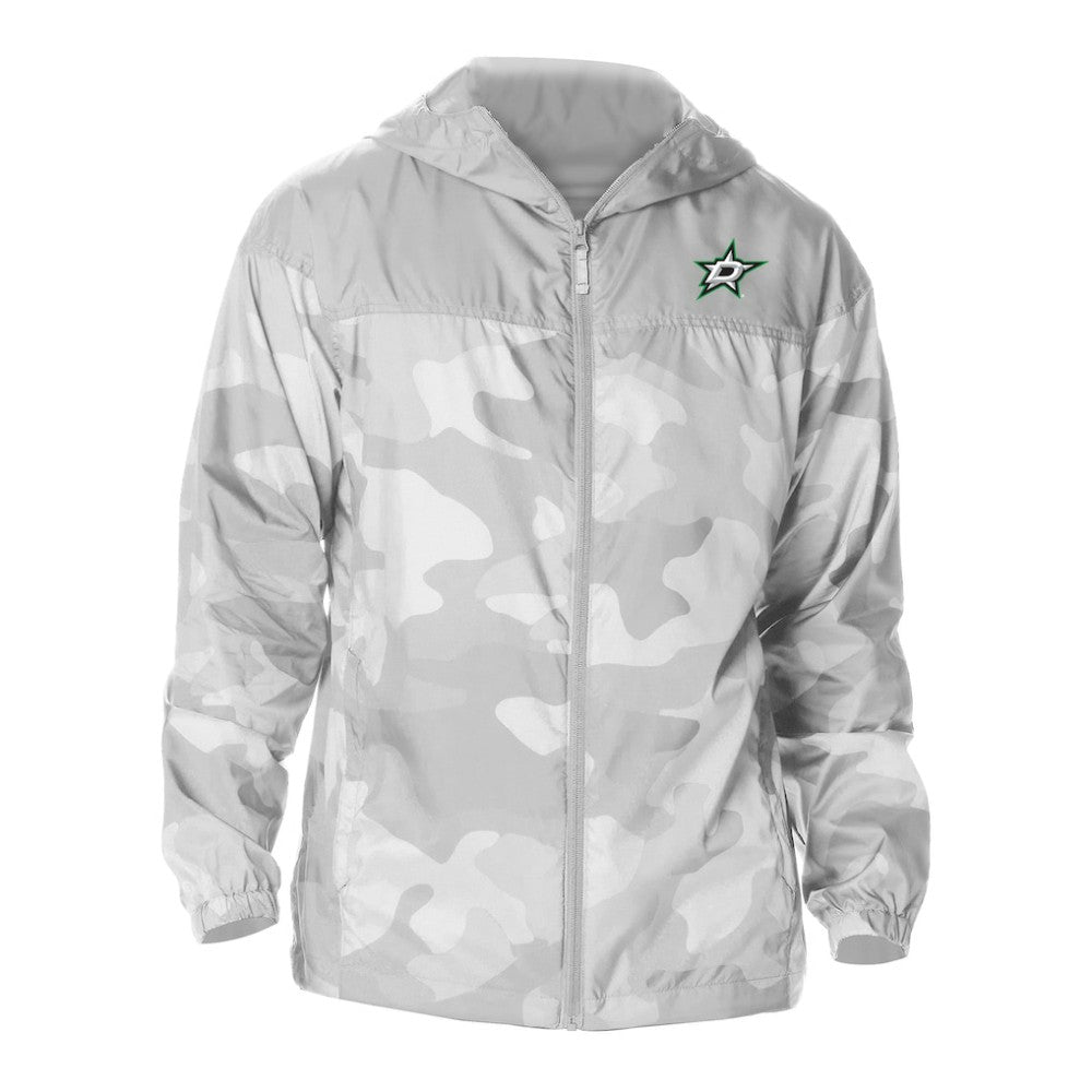 NHL Gray Dallas Stars Columbia Camo Flash Challenger Omni-Shade Full-Zip Hoodie Windbreaker