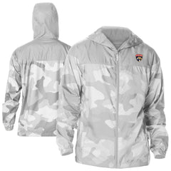 NHL White Florida Panthers Columbia Camo Flash Challenger Omni-Shade Full-Zip Hoodie Windbreaker