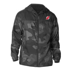 NHL Black New Jersey Devils Columbia Camo Flash Challenger Omni-Shade Full-Zip Hoodie Windbreaker
