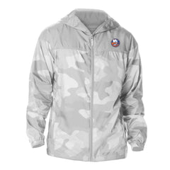 NHL Gray New York Islanders Columbia Camo Flash Challenger Omni-Shade Full-Zip Hoodie Windbreaker