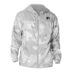 NHL Gray Philadelphia Flyers Columbia Camo Flash Challenger Omni-Shade Full-Zip Hoodie Windbreaker