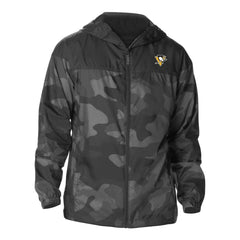 NHL Black Pittsburgh Penguins Columbia Camo Flash Challenger Omni-Shade Full-Zip Hoodie Windbreaker