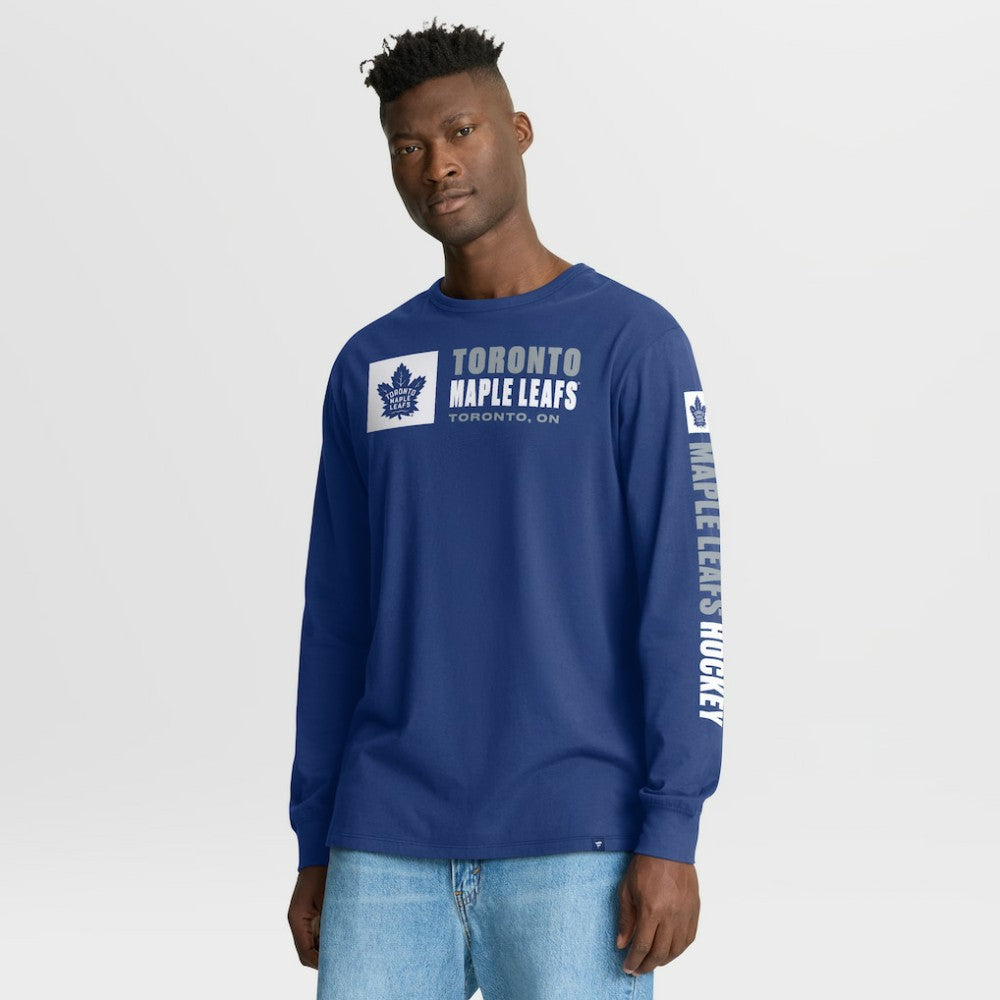 NHL Blue Toronto Maple Leafs Fanatics Goal Crease Legacy Long Sleeve T-Shirt